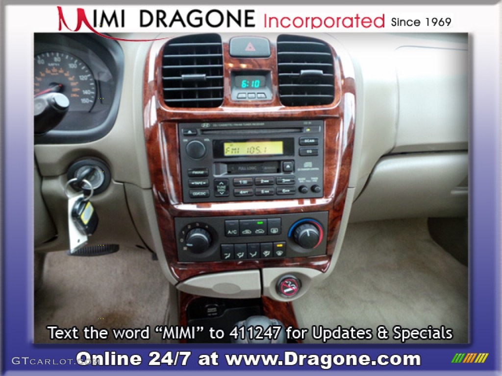 2002 Sonata GLS V6 - Noble White / Beige photo #15