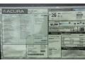  2013 TSX Technology Window Sticker