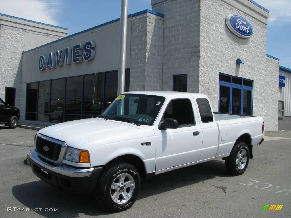 2004 Ranger XLT SuperCab 4x4 - Oxford White / Medium Dark Flint photo #1