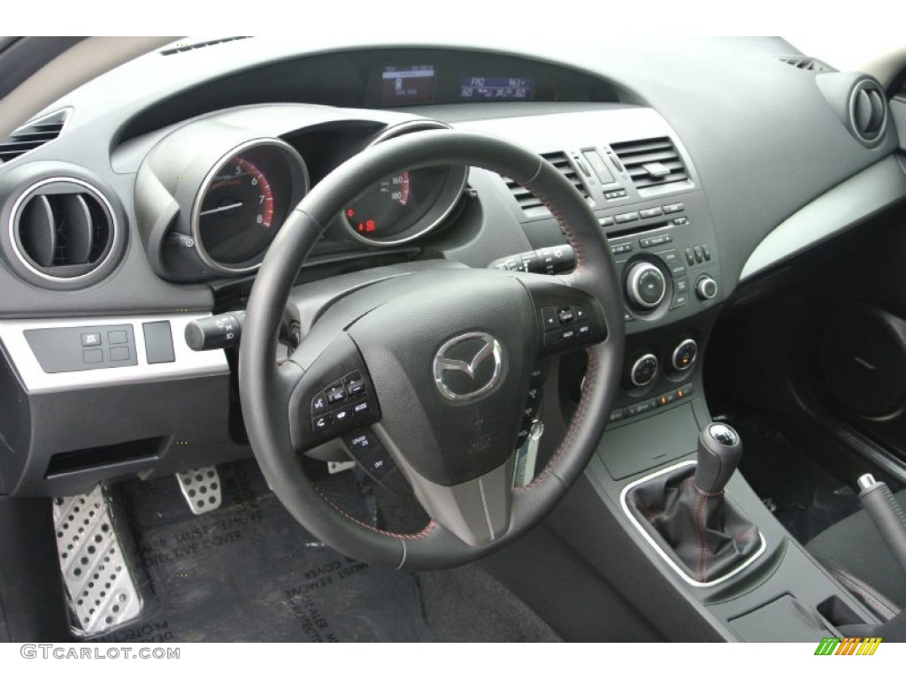 2012 Mazda MAZDA3 MAZDASPEED3 MAZDASPEED Black/Red Dashboard Photo #79981619