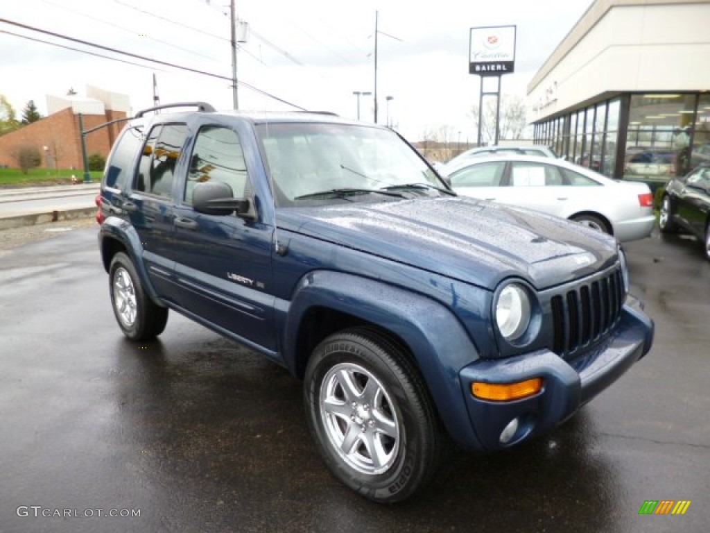 2003 Liberty Limited 4x4 - Patriot Blue Pearl / Taupe photo #1