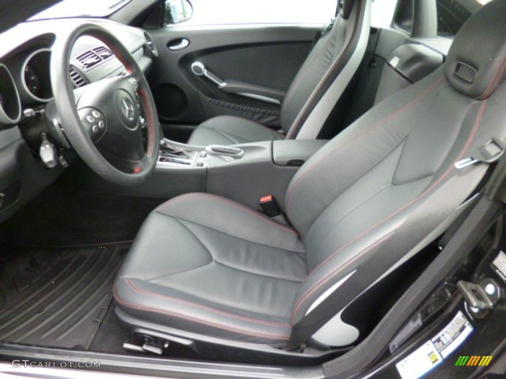 Black Interior 2008 Mercedes-Benz SLK 350 Roadster Photo #79982280