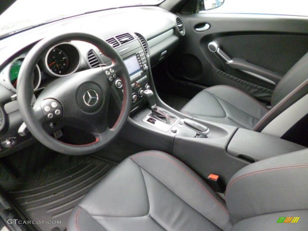 Black Interior 2008 Mercedes-Benz SLK 350 Roadster Photo #79982302