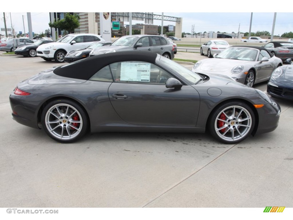 Agate Grey Metallic 2013 Porsche 911 Carrera S Cabriolet Exterior Photo #79983518