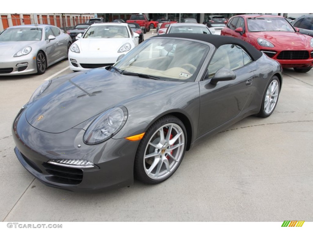 Agate Grey Metallic 2013 Porsche 911 Carrera S Cabriolet Exterior Photo #79983554