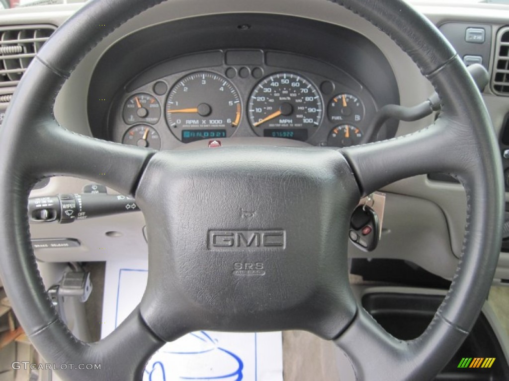 2003 GMC Sonoma SLS Extended Cab 4x4 Graphite Steering Wheel Photo #79985288