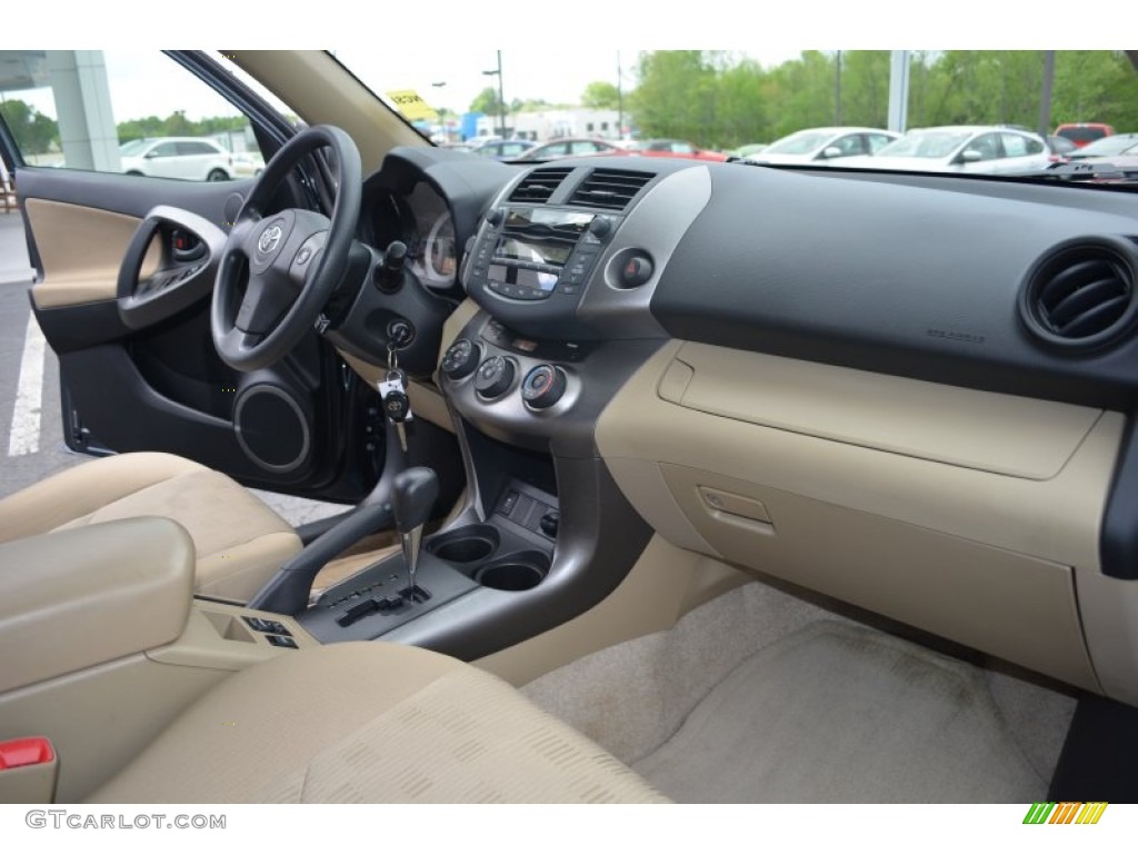 2010 RAV4 I4 - Black Forest Pearl / Sand Beige photo #16