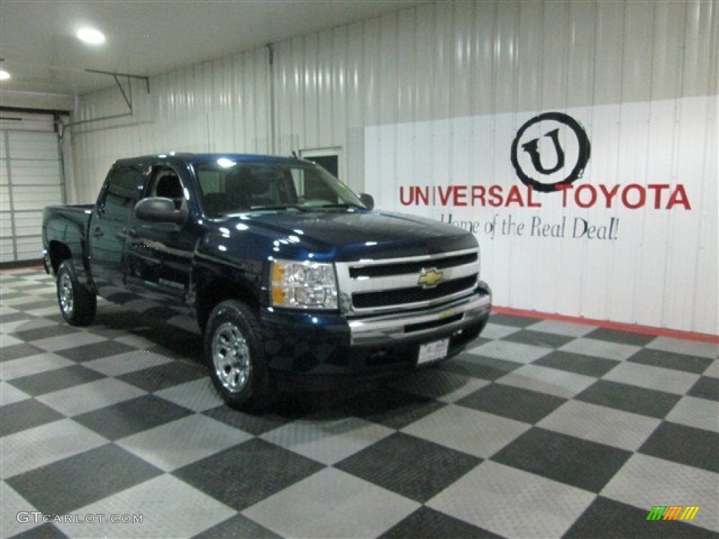 2009 Silverado 1500 LS Crew Cab - Imperial Blue Metallic / Dark Titanium photo #1