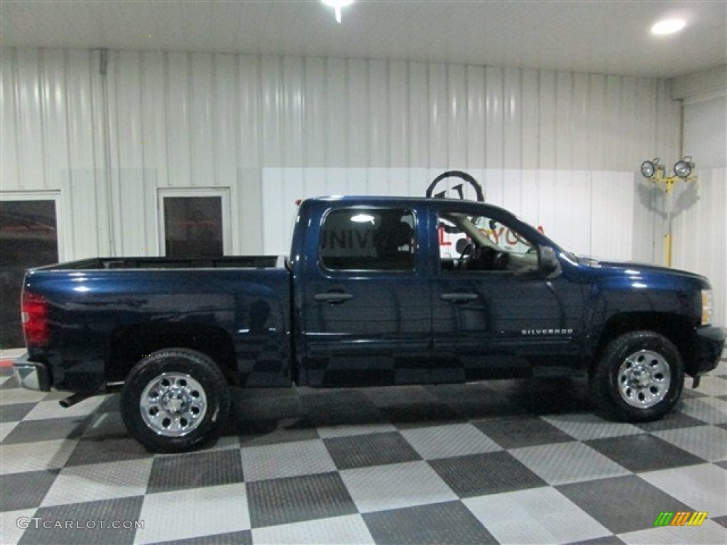 2009 Silverado 1500 LS Crew Cab - Imperial Blue Metallic / Dark Titanium photo #7