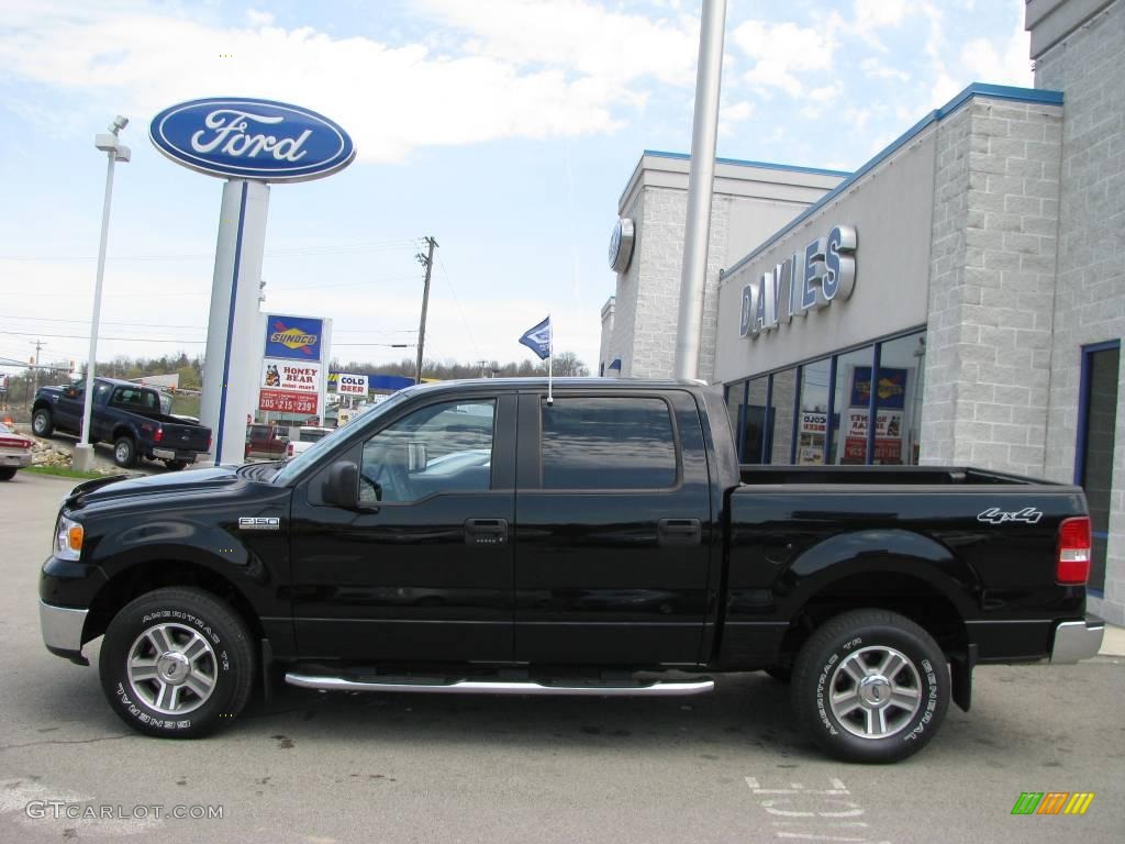 2006 F150 XLT SuperCrew 4x4 - Black / Medium/Dark Flint photo #2