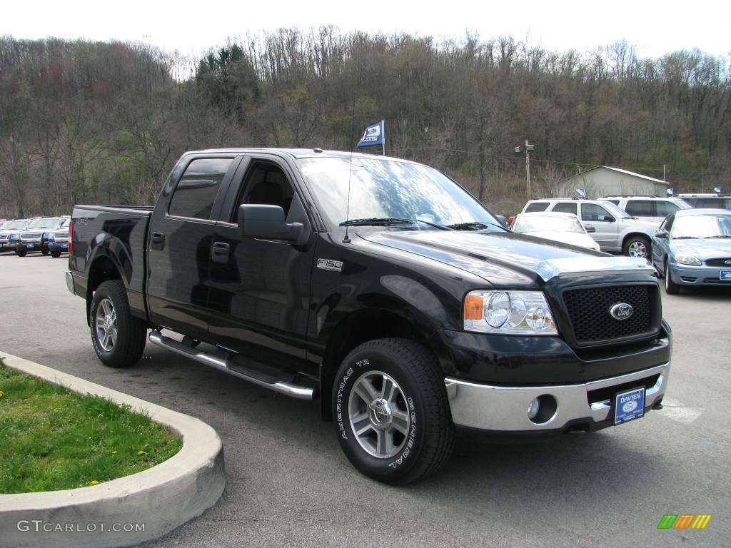 2006 F150 XLT SuperCrew 4x4 - Black / Medium/Dark Flint photo #5