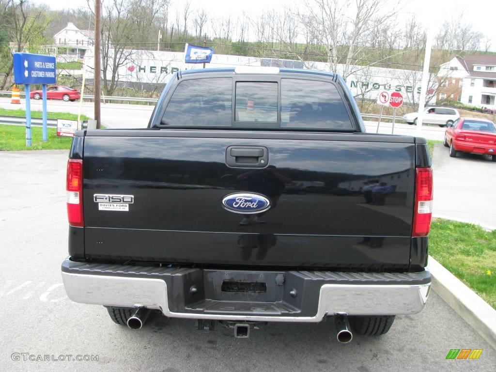 2006 F150 XLT SuperCrew 4x4 - Black / Medium/Dark Flint photo #6