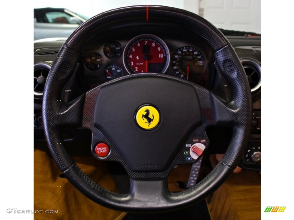 2007 Ferrari F430 Spider F1 Beige Steering Wheel Photo #79990656