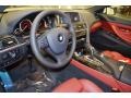 2013 BMW 6 Series Vermillion Red Interior Prime Interior Photo
