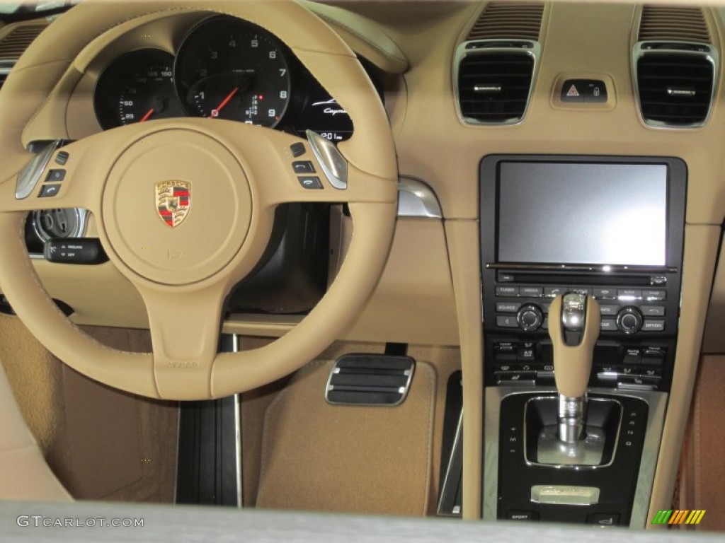 2014 Porsche Cayman Standard Cayman Model Luxor Beige Dashboard Photo #79993164