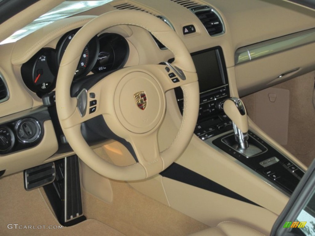 2014 Porsche Cayman Standard Cayman Model Luxor Beige Dashboard Photo #79993183