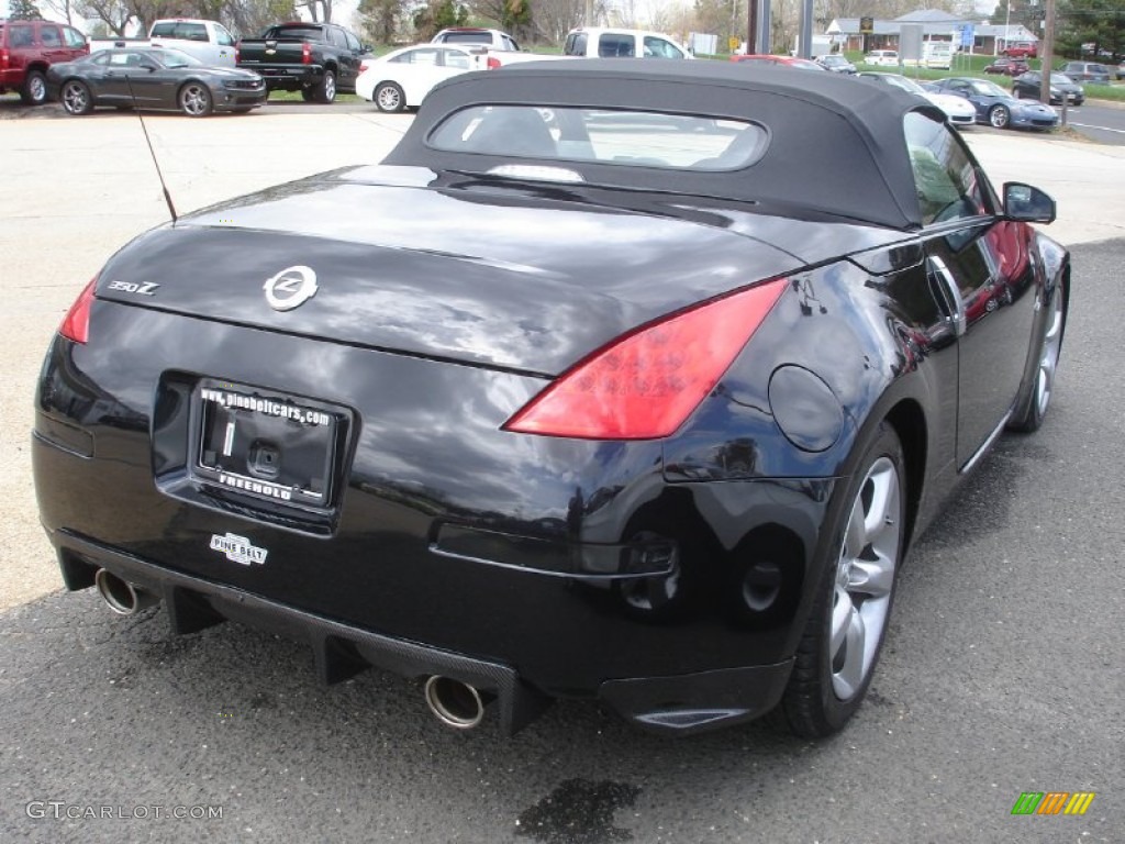 2008 350Z Touring Roadster - Magnetic Black / Burnt Orange photo #4