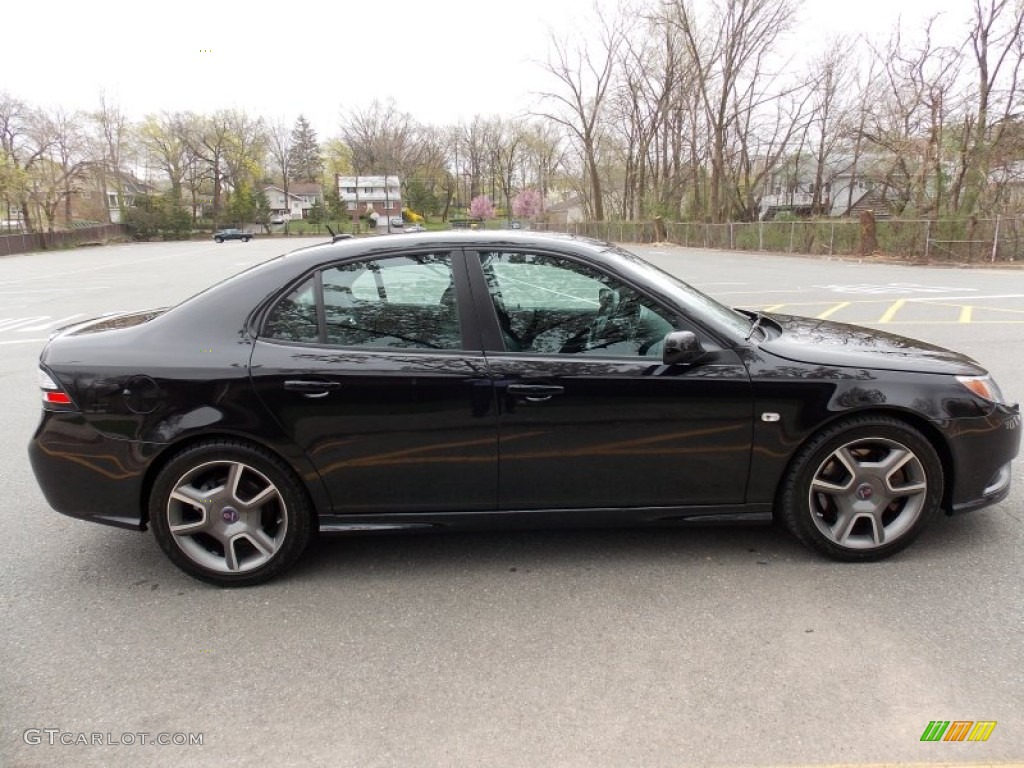 Jet Black Metallic 2008 Saab 9-3 Aero XWD Sport Sedan Exterior Photo #79993643