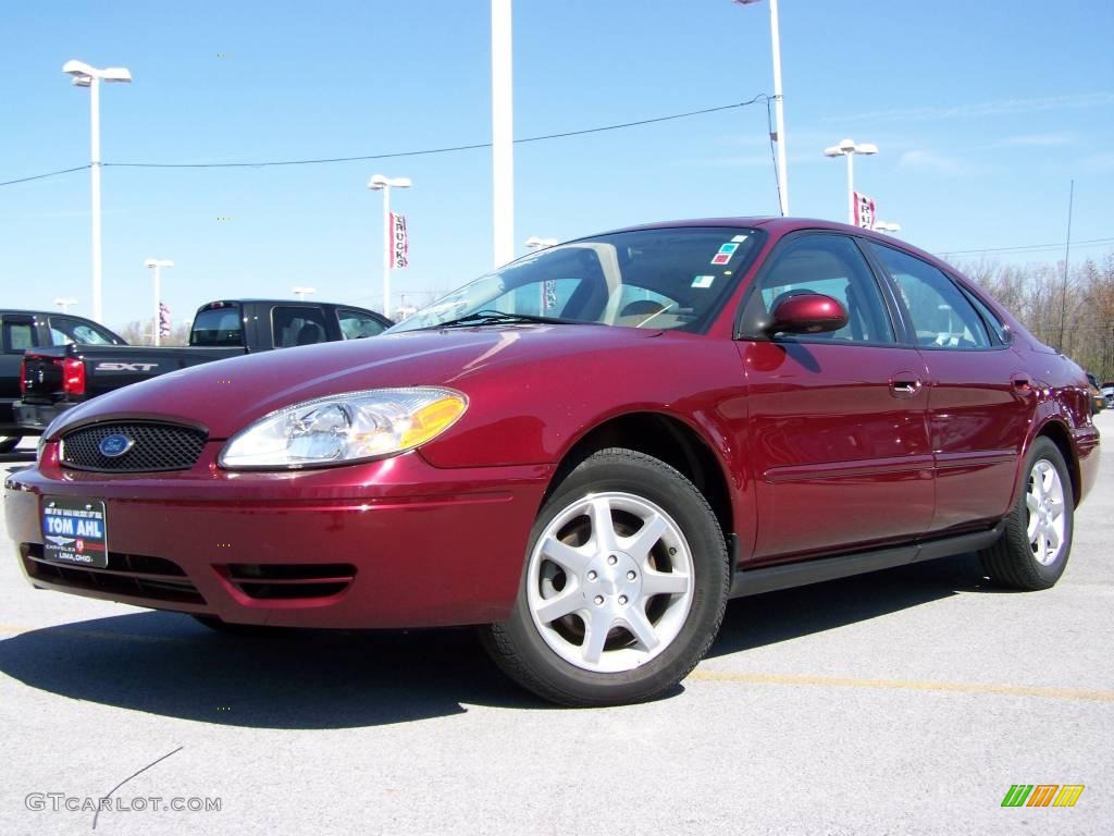 2006 Taurus SEL - Merlot Metallic / Medium/Dark Pebble Beige photo #1