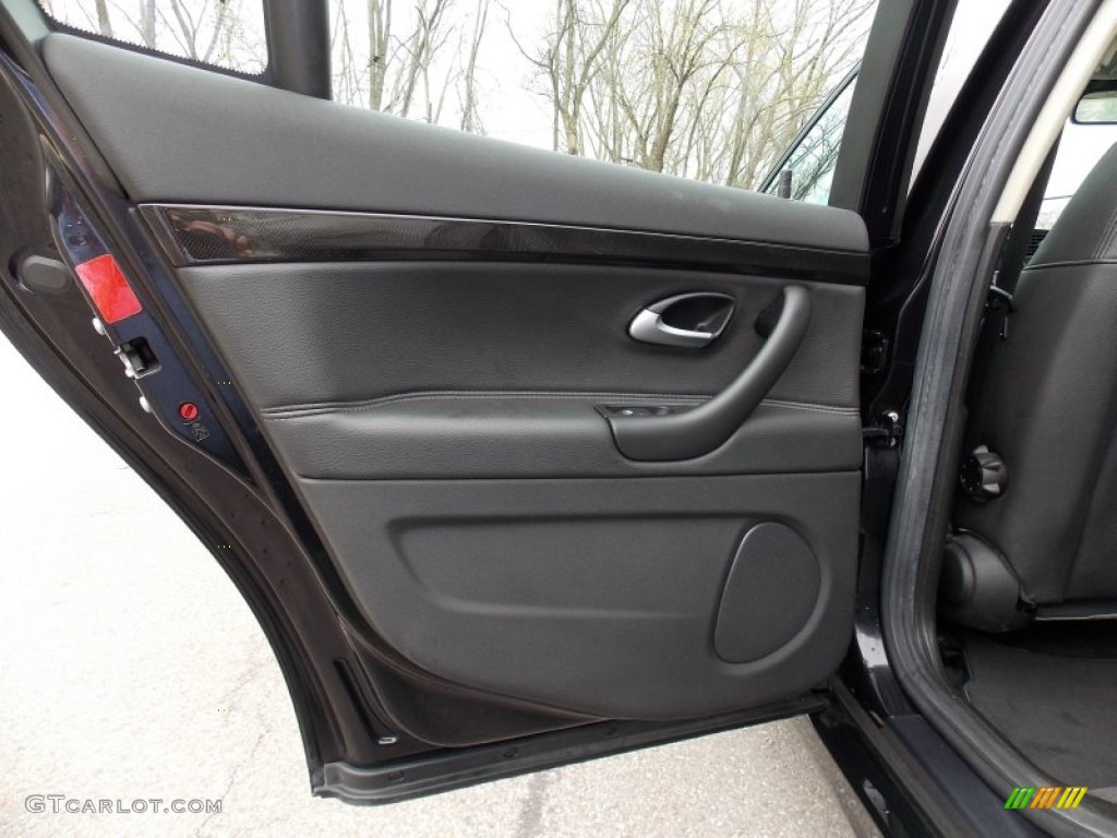 2008 Saab 9-3 Aero XWD Sport Sedan Black Door Panel Photo #79993952