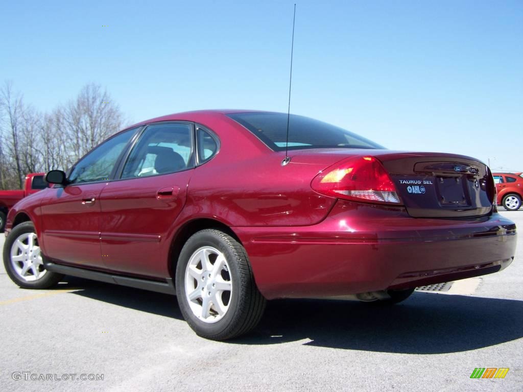 2006 Taurus SEL - Merlot Metallic / Medium/Dark Pebble Beige photo #5