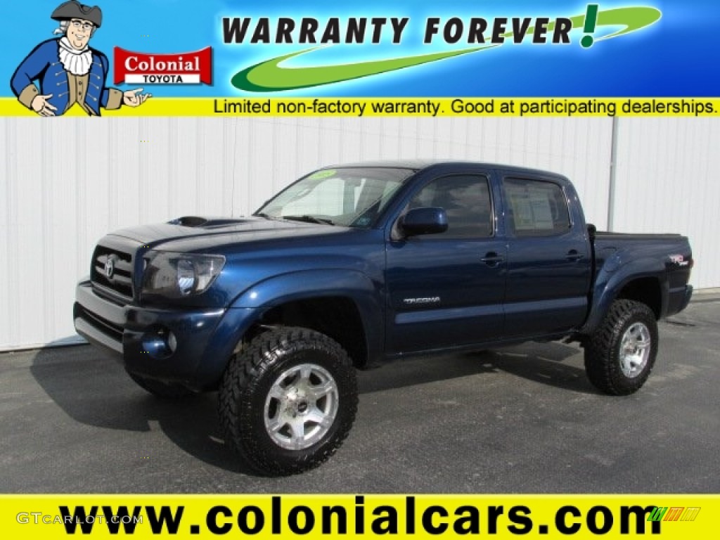 2005 Tacoma V6 TRD Sport Double Cab 4x4 - Indigo Ink Blue Pearl / Graphite Gray photo #1