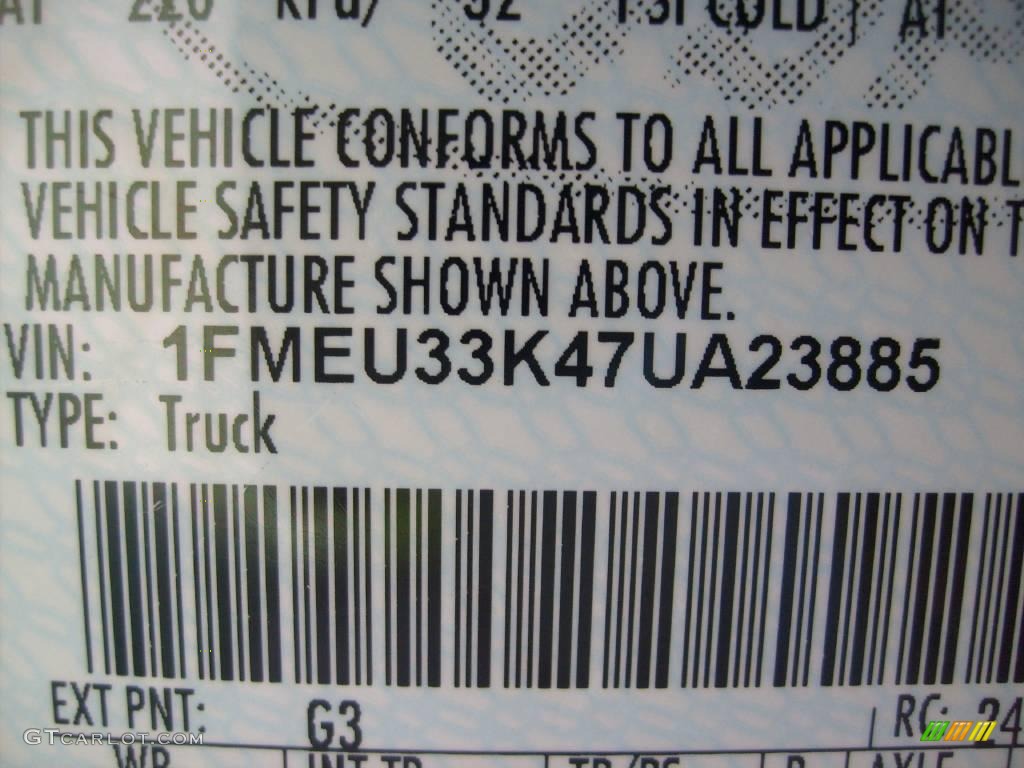 2007 Explorer Sport Trac Color Code G3 for Pueblo Gold Metallic Photo #7999602