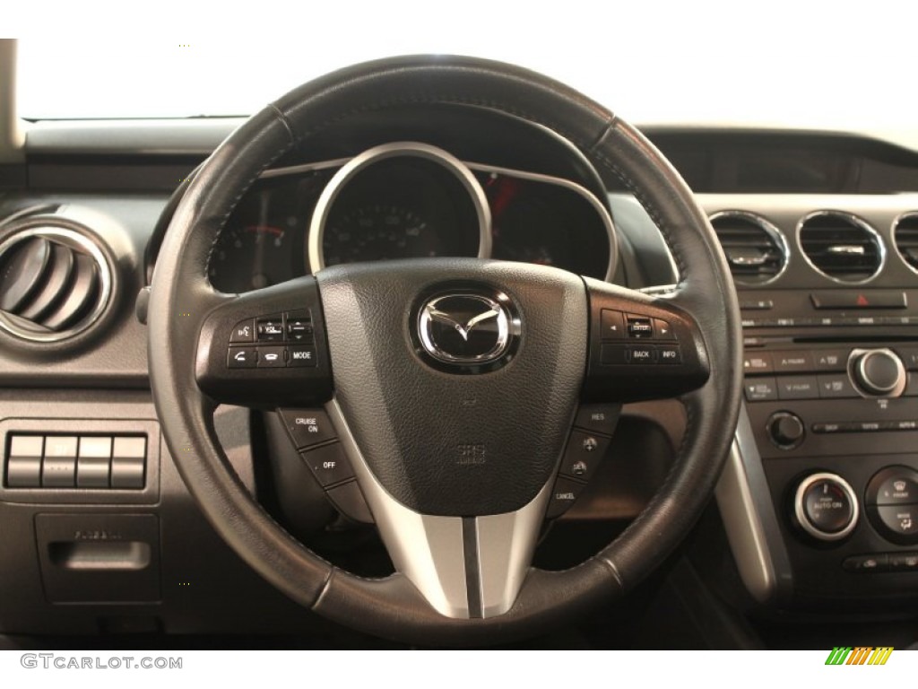 2010 Mazda CX-7 i Sport Black Steering Wheel Photo #79997282