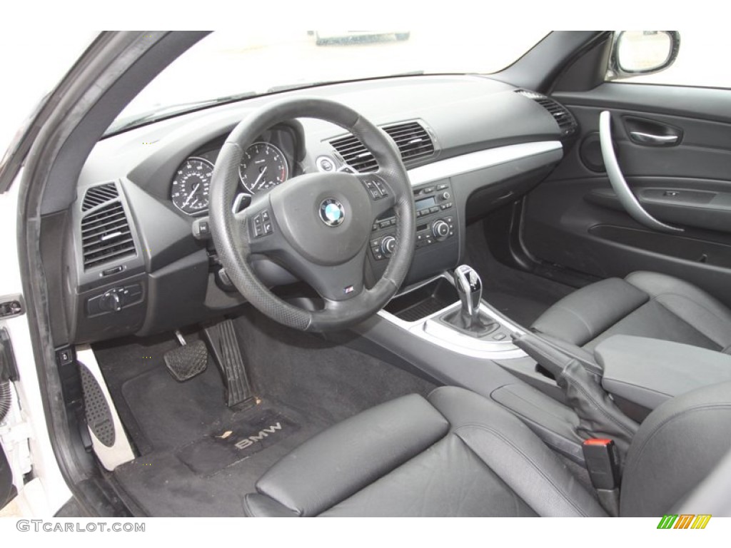 Black Interior 2011 BMW 1 Series 135i Coupe Photo #79998035