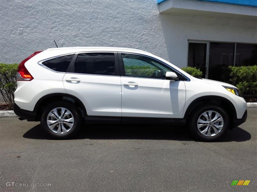 2013 CR-V EX-L - White Diamond Pearl / Beige photo #2