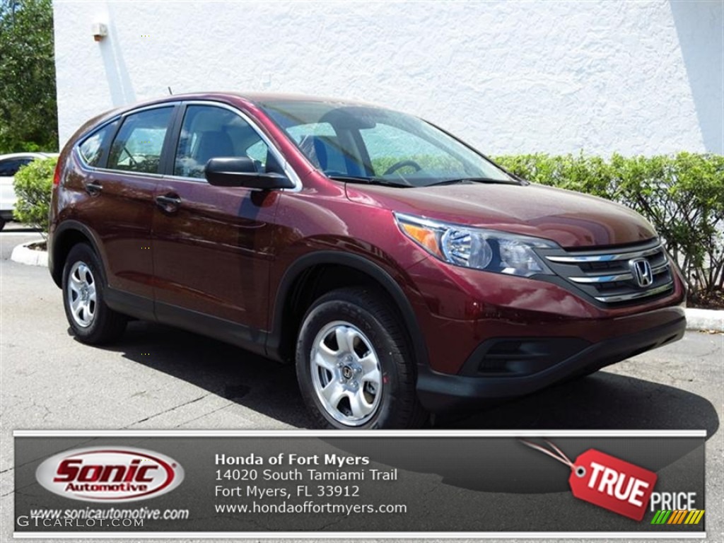 2013 CR-V LX - Basque Red Pearl II / Gray photo #1