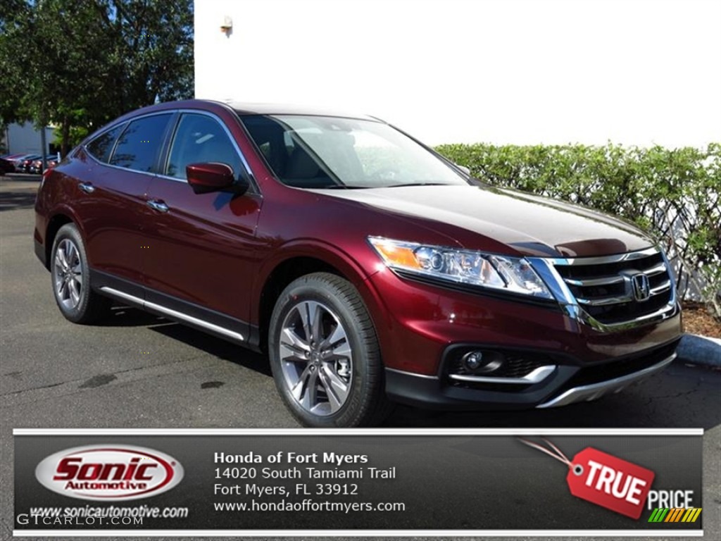 2013 Crosstour EX-L V-6 - Basque Red Pearl II / Ivory photo #1