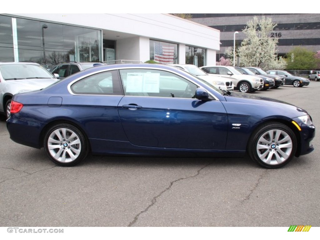 2013 3 Series 328i xDrive Coupe - Deep Sea Blue Metallic / Everest Grey/Black photo #4