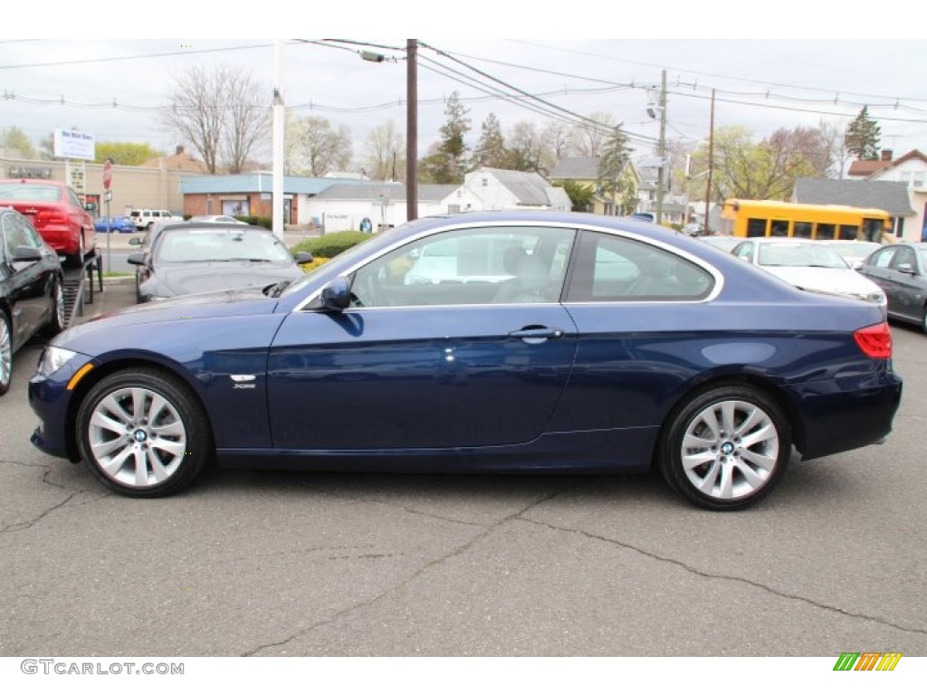 2013 3 Series 328i xDrive Coupe - Deep Sea Blue Metallic / Everest Grey/Black photo #8