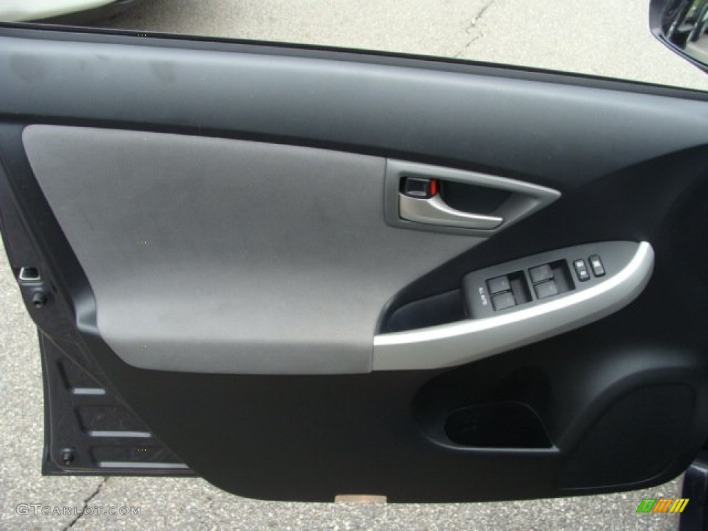 2012 Toyota Prius Plug-in Hybrid Advanced Dark Gray Door Panel Photo #80000998