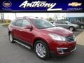 2013 Crystal Red Tintcoat Chevrolet Traverse LT AWD  photo #1