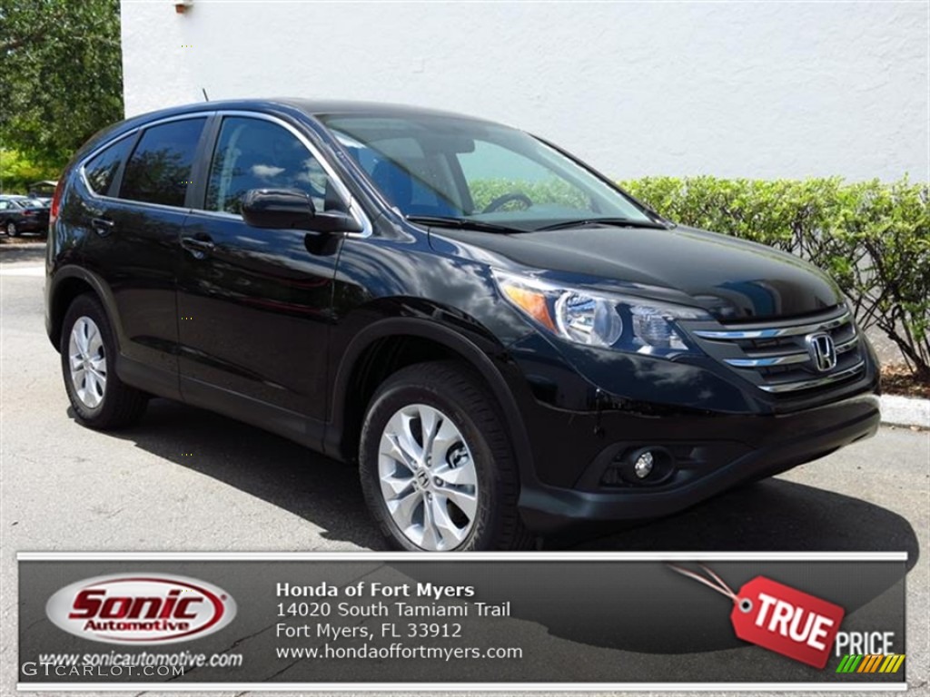 2013 CR-V EX - Crystal Black Pearl / Black photo #1