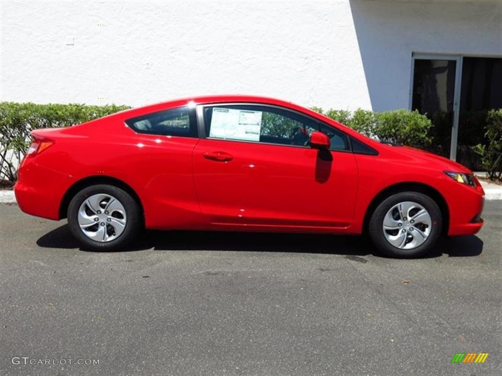 Rallye Red 2013 Honda Civic LX Coupe Exterior Photo #80003333