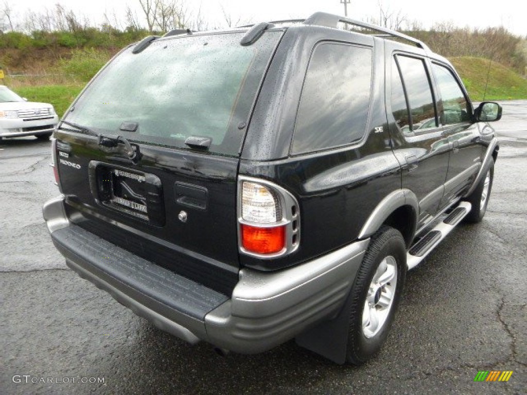 2002 Rodeo S 4x4 - Ebony Black / Gray photo #2
