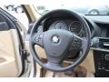 Sand Beige Steering Wheel Photo for 2013 BMW X3 #80005829