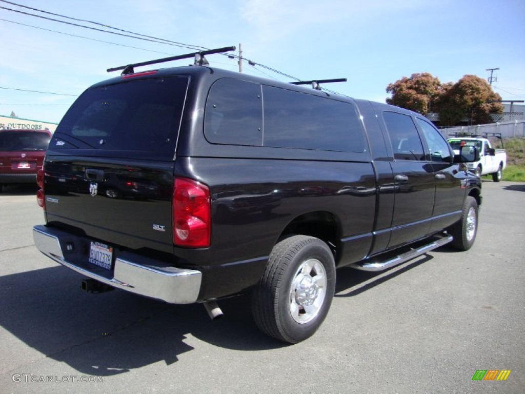 2007 Ram 2500 SLT Mega Cab - Brilliant Black / Medium Slate Gray photo #7