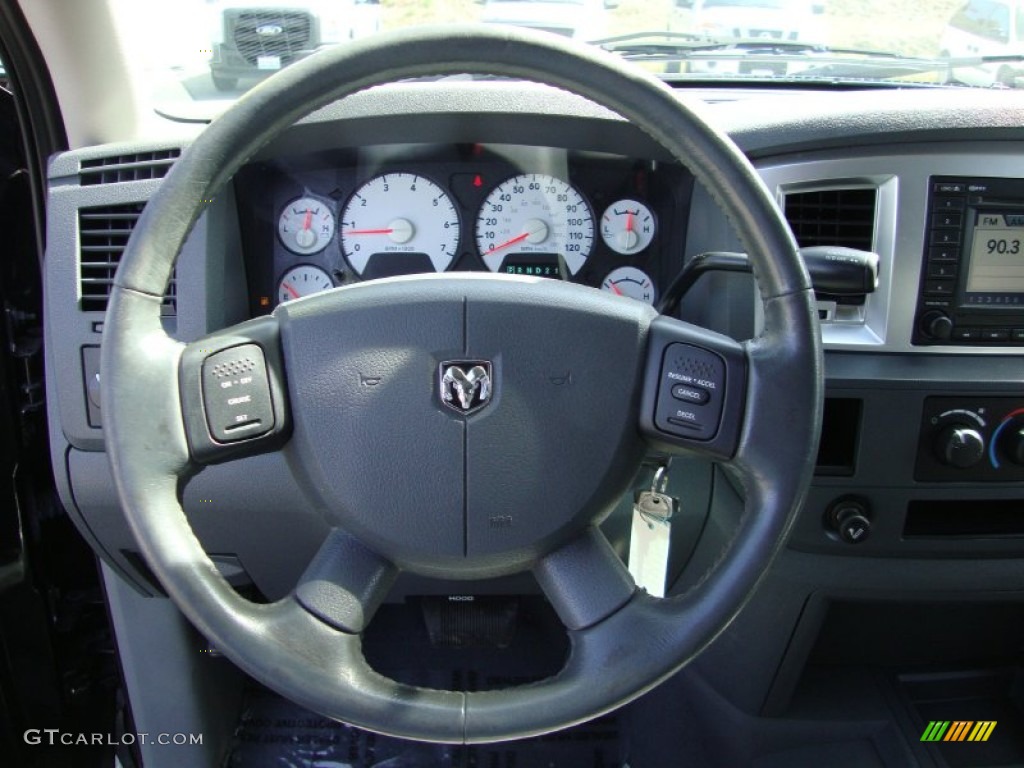 2007 Ram 2500 SLT Mega Cab - Brilliant Black / Medium Slate Gray photo #13