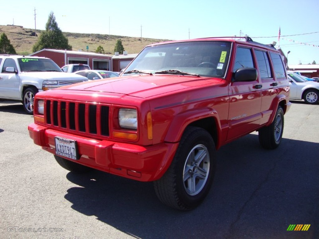 2000 Cherokee Classic - Flame Red / Agate Black photo #3
