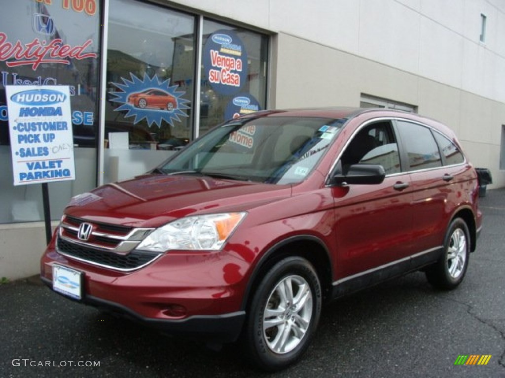 2010 CR-V EX AWD - Tango Red Pearl / Gray photo #1