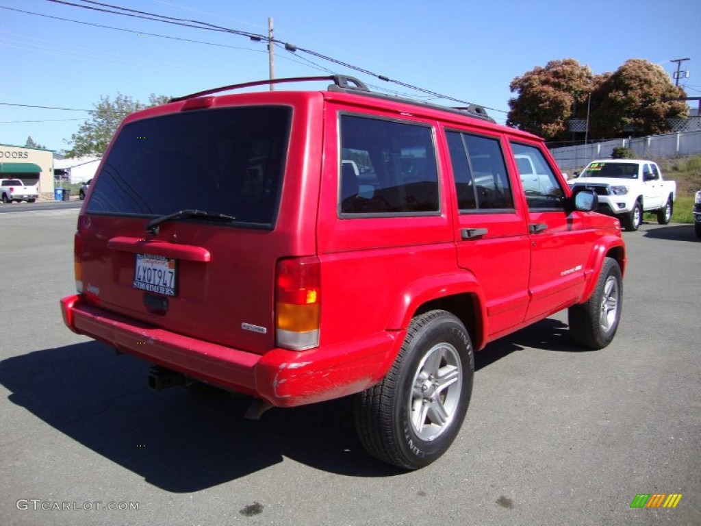 2000 Cherokee Classic - Flame Red / Agate Black photo #7