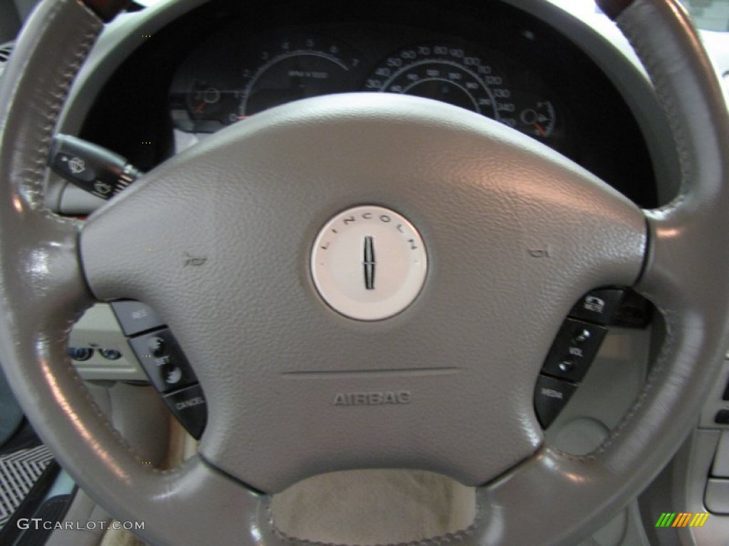 2003 Lincoln LS V6 Dark Ash/Medium Ash Steering Wheel Photo #80008657
