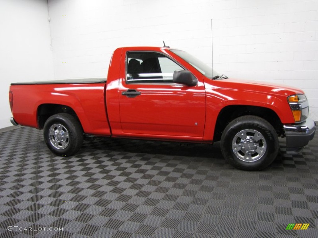 2008 Canyon SLE Regular Cab - Fire Red / Ebony photo #3