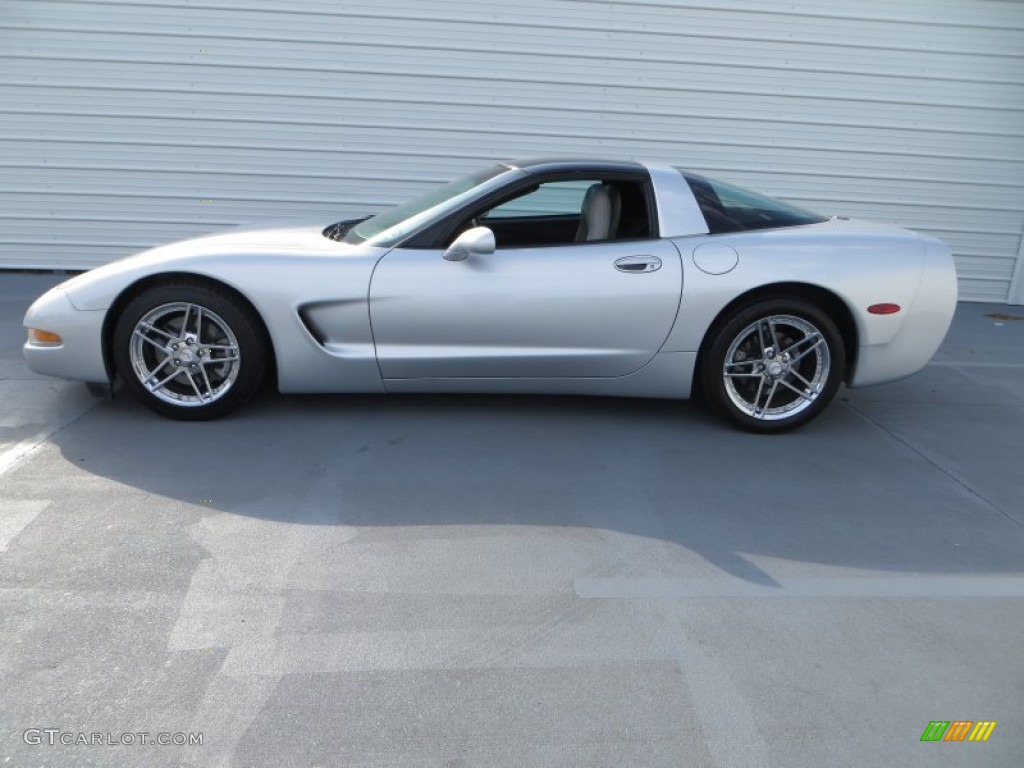 Quicksilver Metallic 2002 Chevrolet Corvette Coupe Exterior Photo #80009208