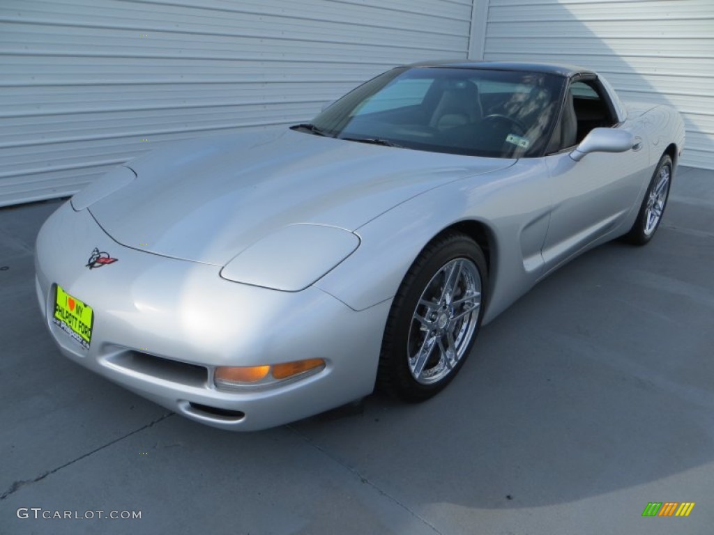 2002 Corvette Coupe - Quicksilver Metallic / Light Gray photo #7