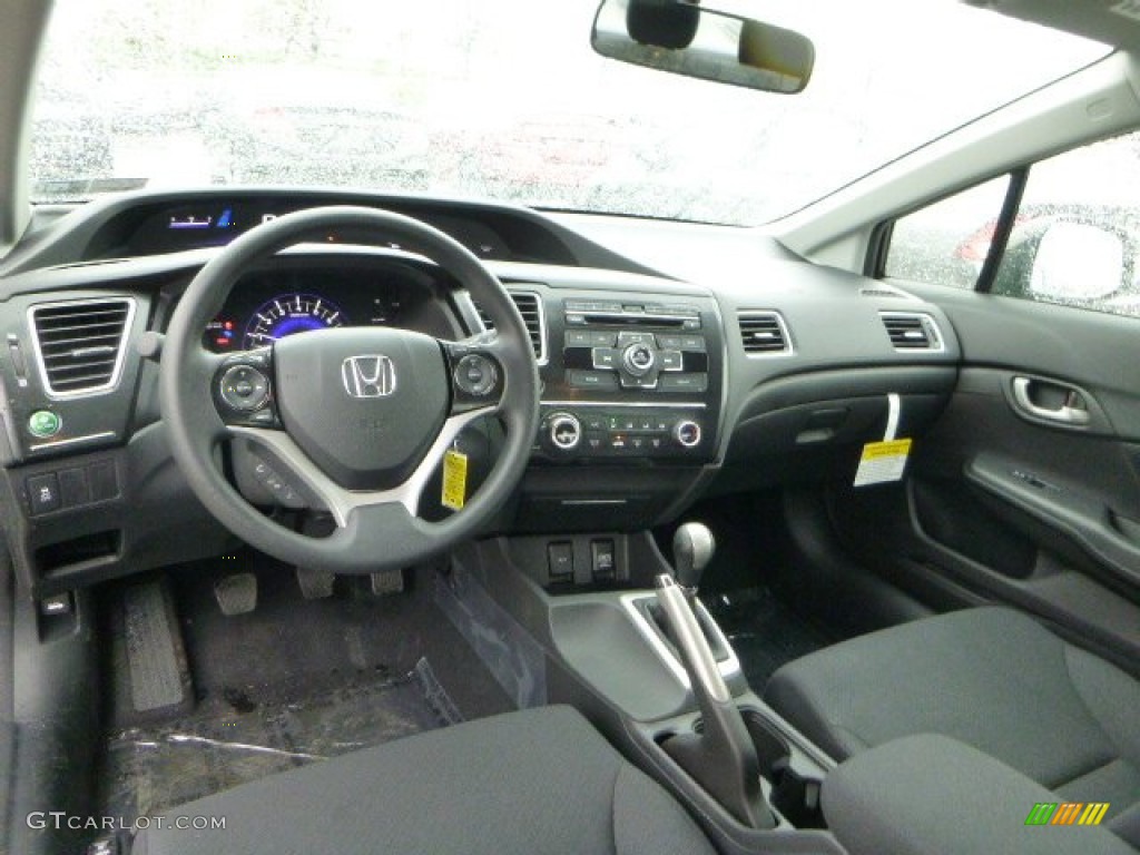 Black Interior 2013 Honda Civic LX Sedan Photo #80010270